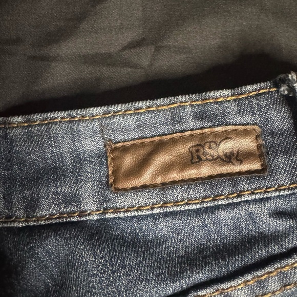 RSQ Women's Dark Blue Jean Shorts - Picture 3 of 6